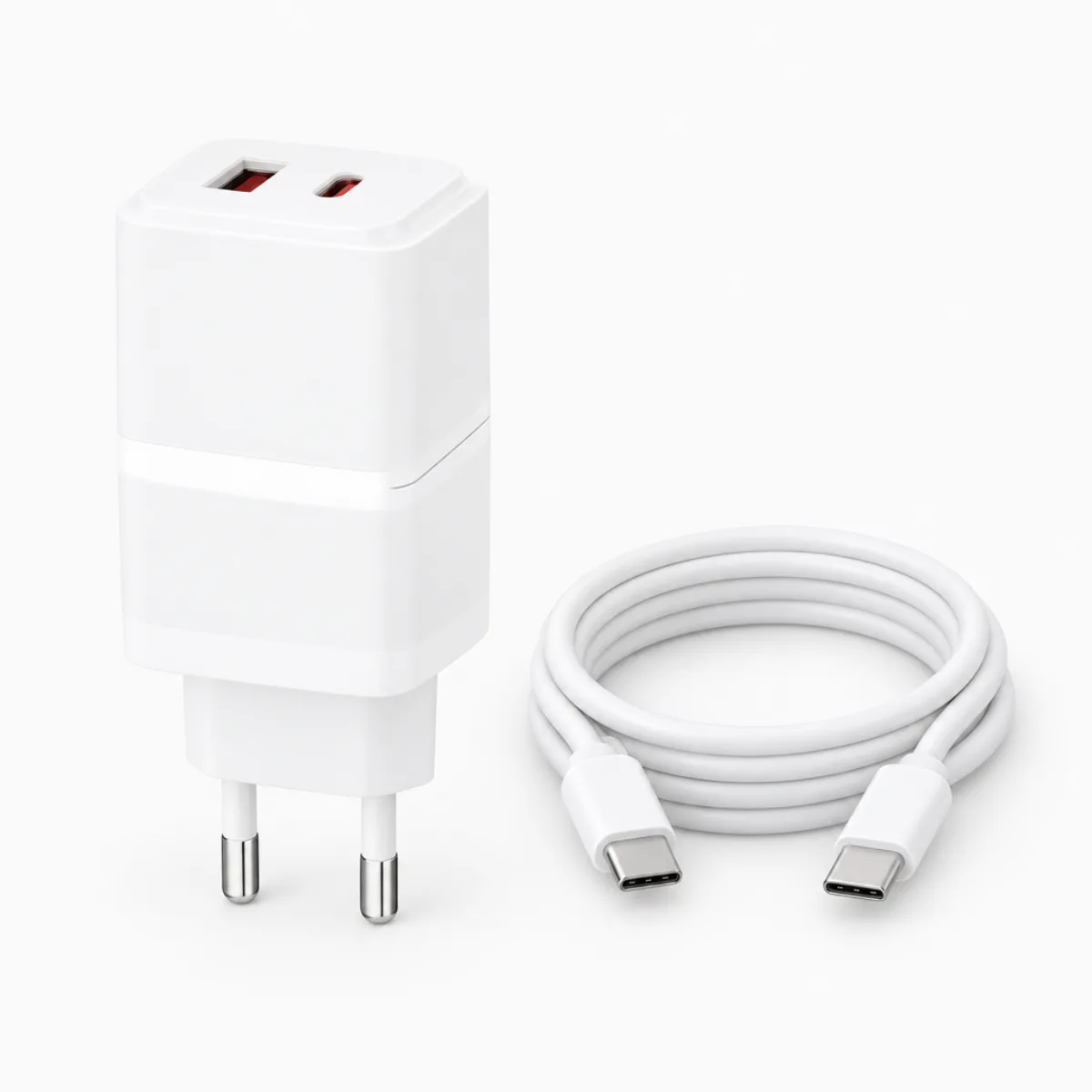 Φορτιστής 35W Moxom MX-HC337 με 2 θύρες και καλώδιο USB-C 1μ