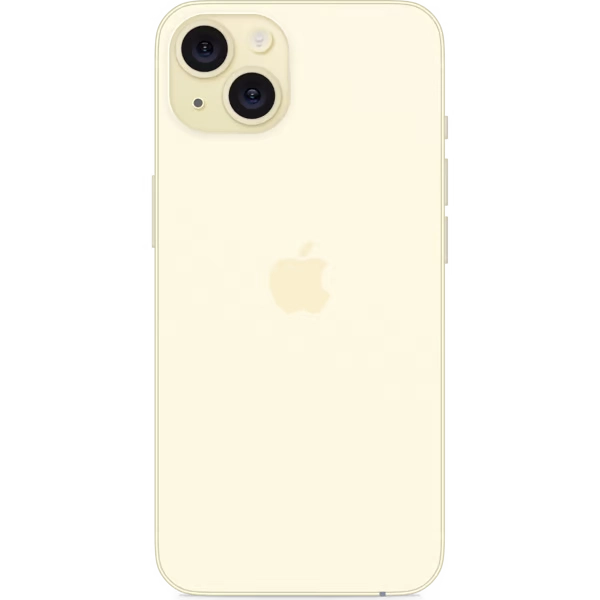 iPhone 15 Plus yellow back side