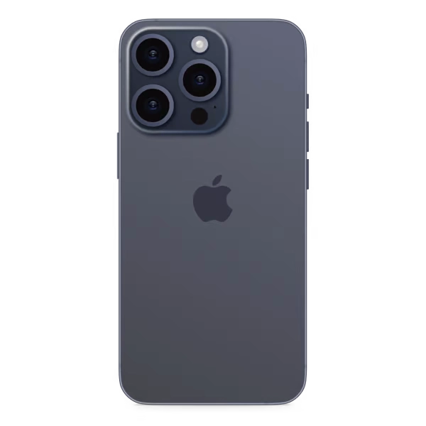 iphone 15 pro blue titanium back side