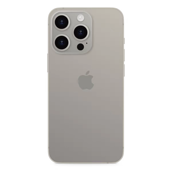 iphone 15 pro natural titanium back side
